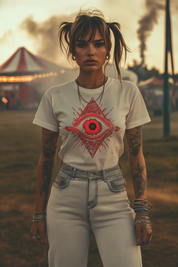 THE EYE OF RUBY - Womens White Tee