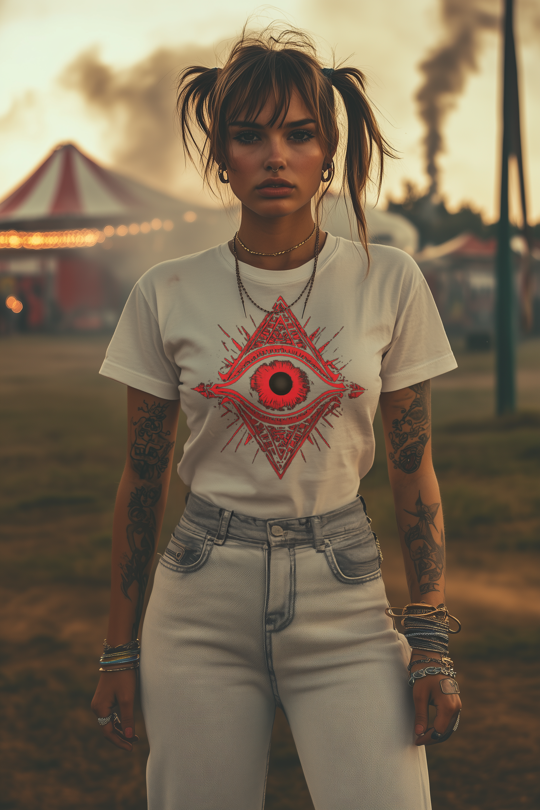 THE EYE OF RUBY - Womens White Tee
