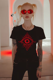 THE EYE OF RUBY - Womens Black Tee