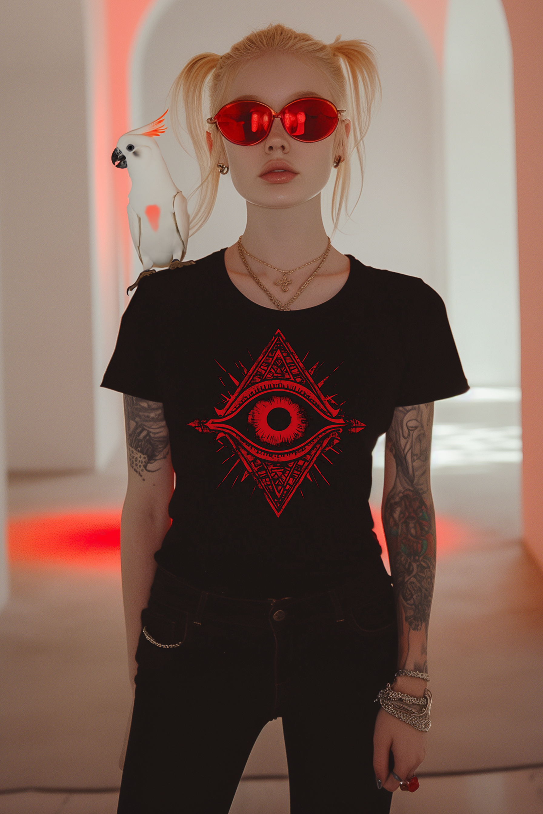 THE EYE OF RUBY - Womens Black Tee