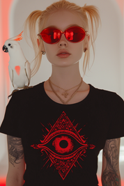THE EYE OF RUBY - Womens Black Tee