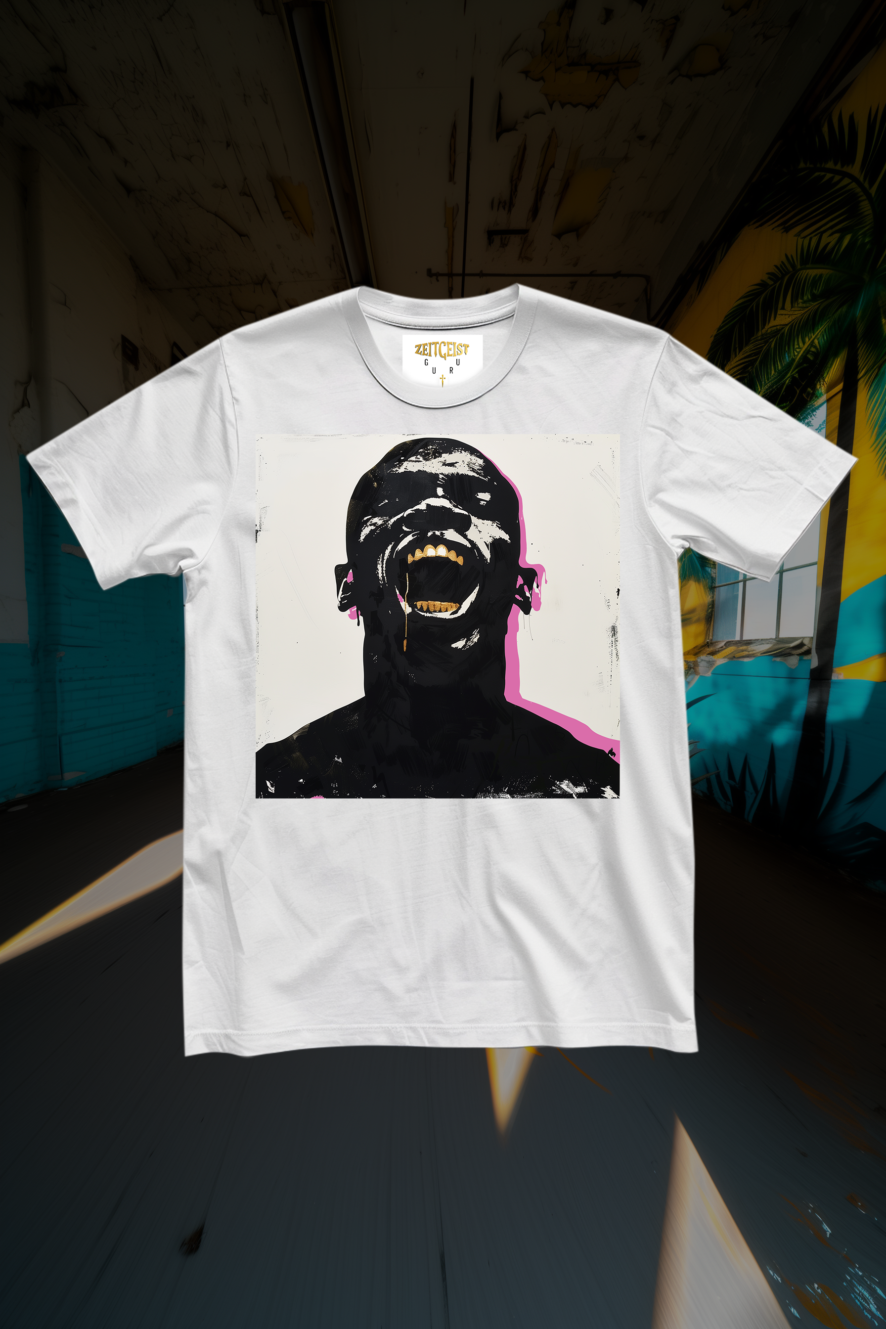 MAN SCREAM - Mens White Tee