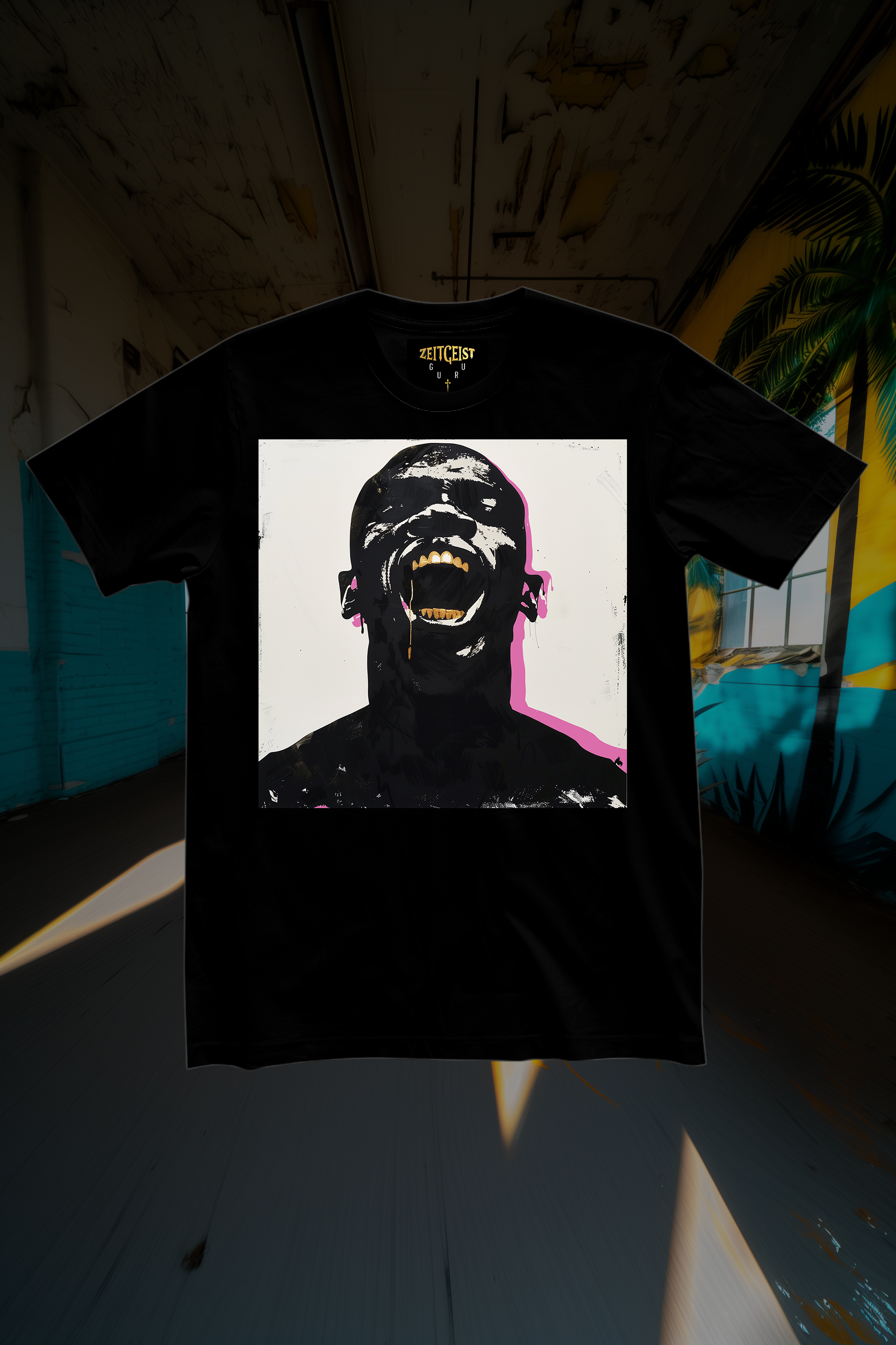 MAN SCREAM - Mens Black Tee