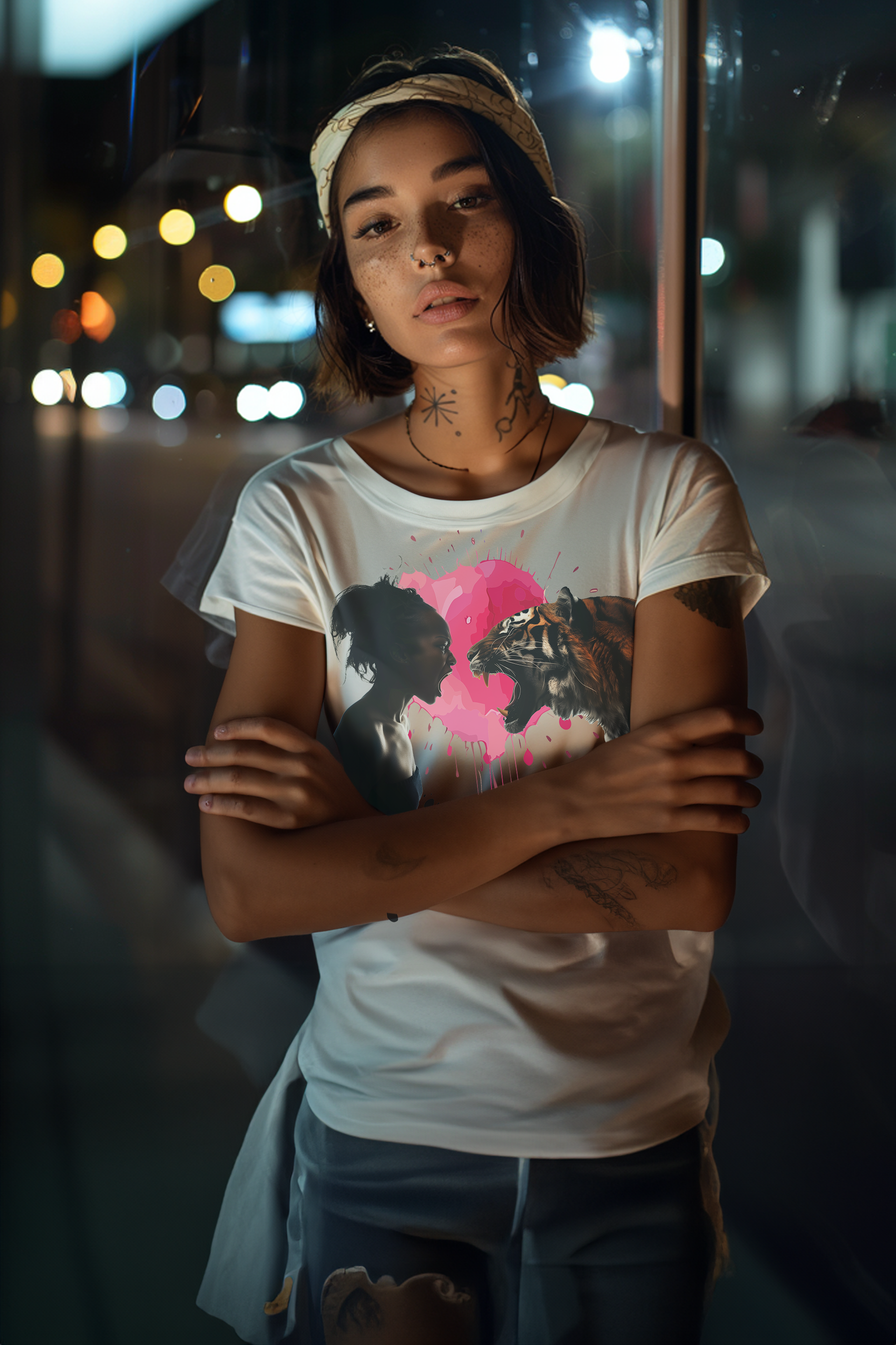 SCREAMING MATCH - Womens White Tee