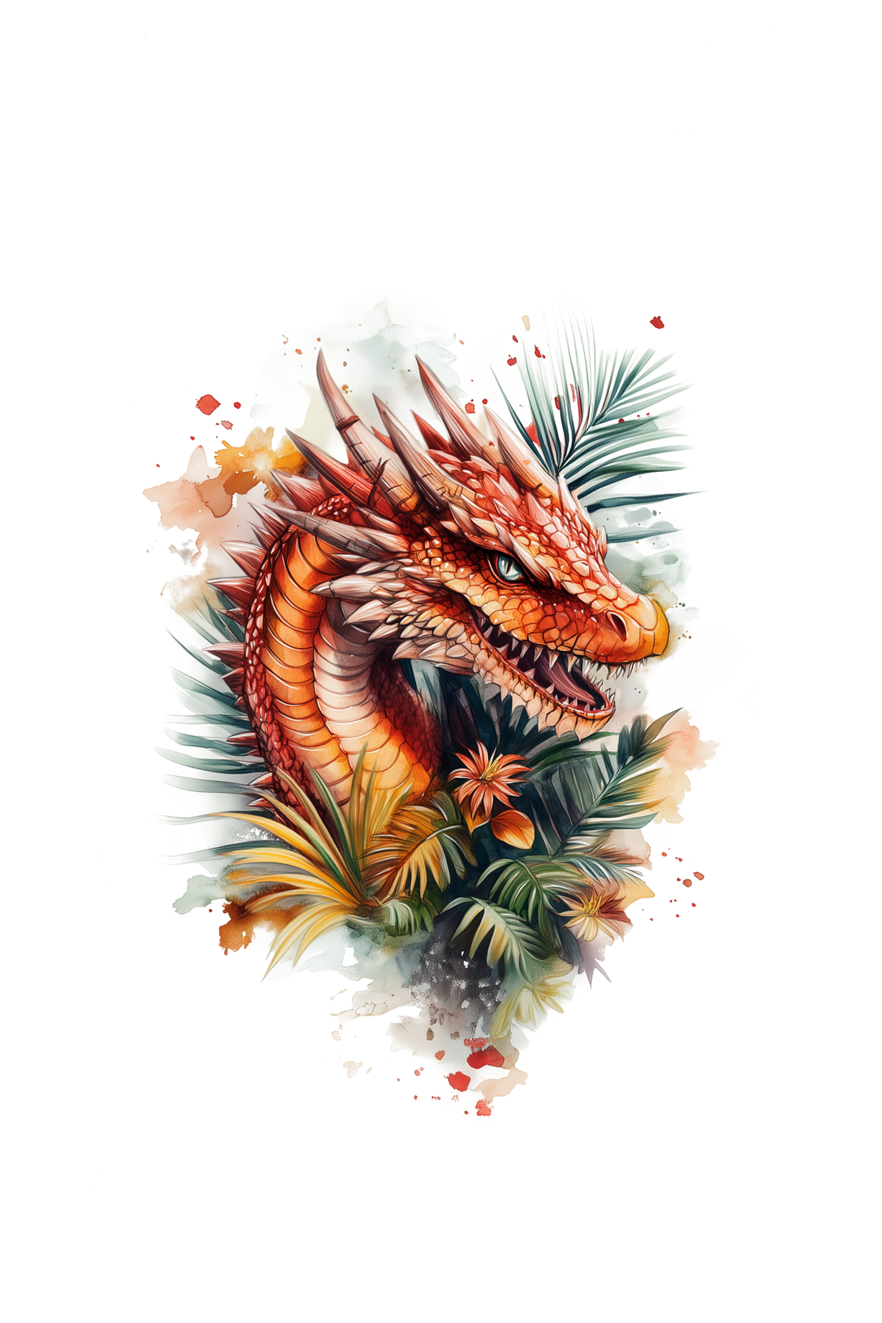 SLY DRAGON - White Mens Tee