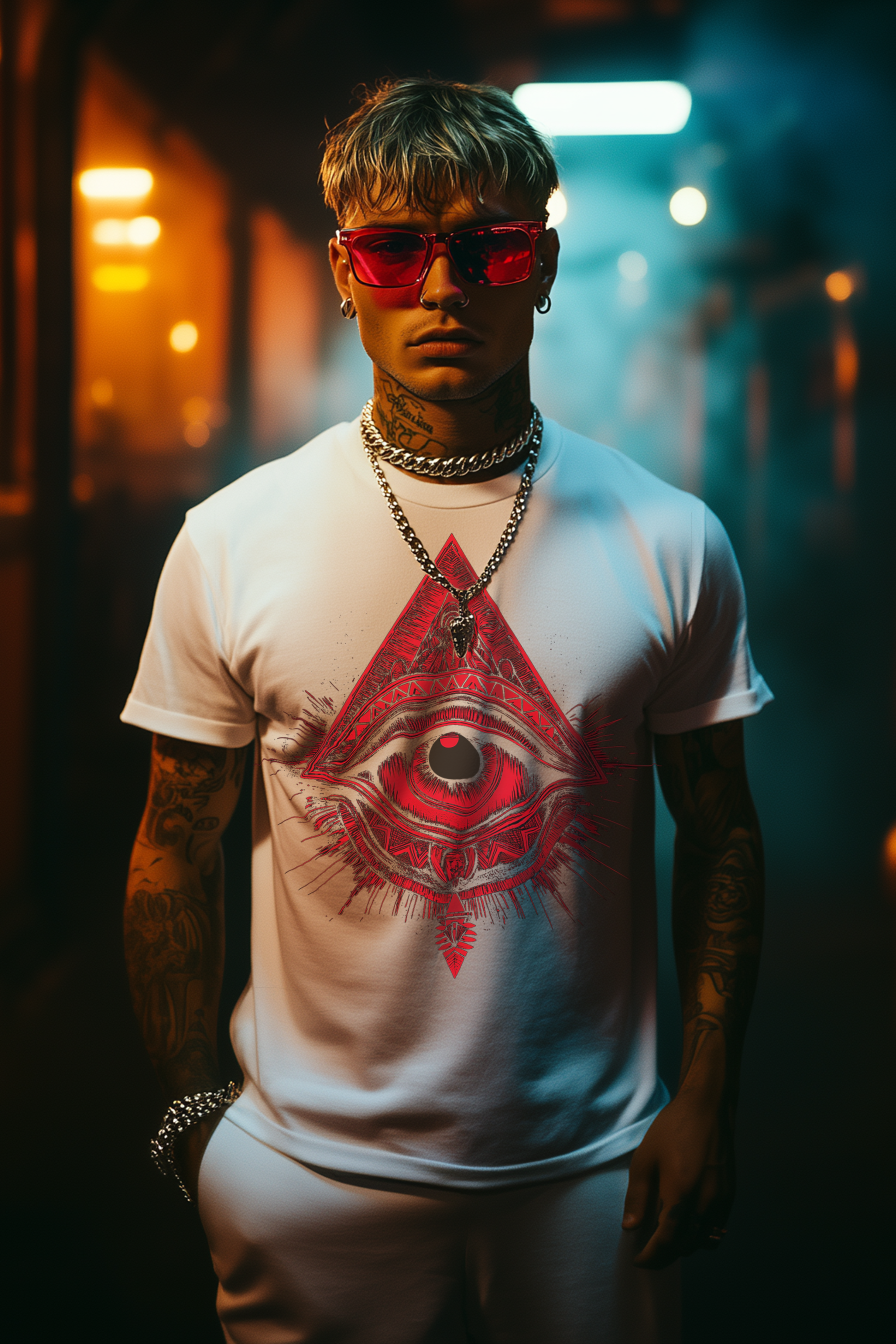THE EYE OF GEORGE - Mens White Tee