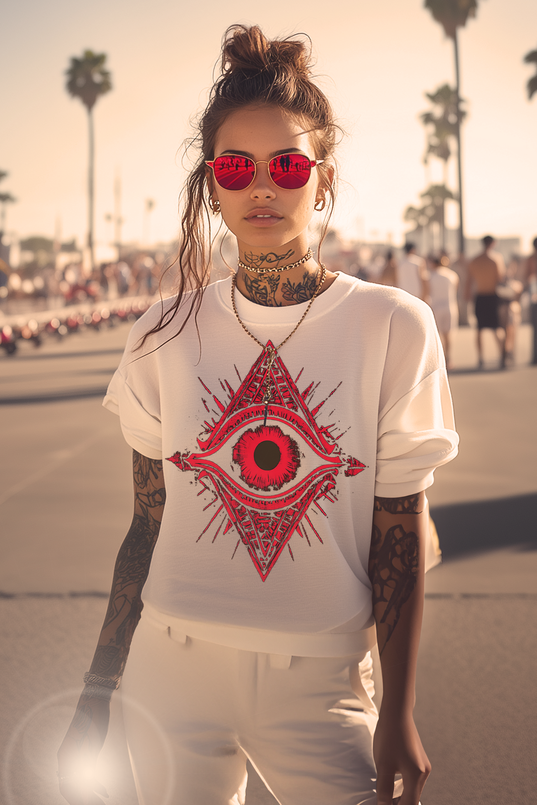 THE EYE OF RUBY - Womens White Tee