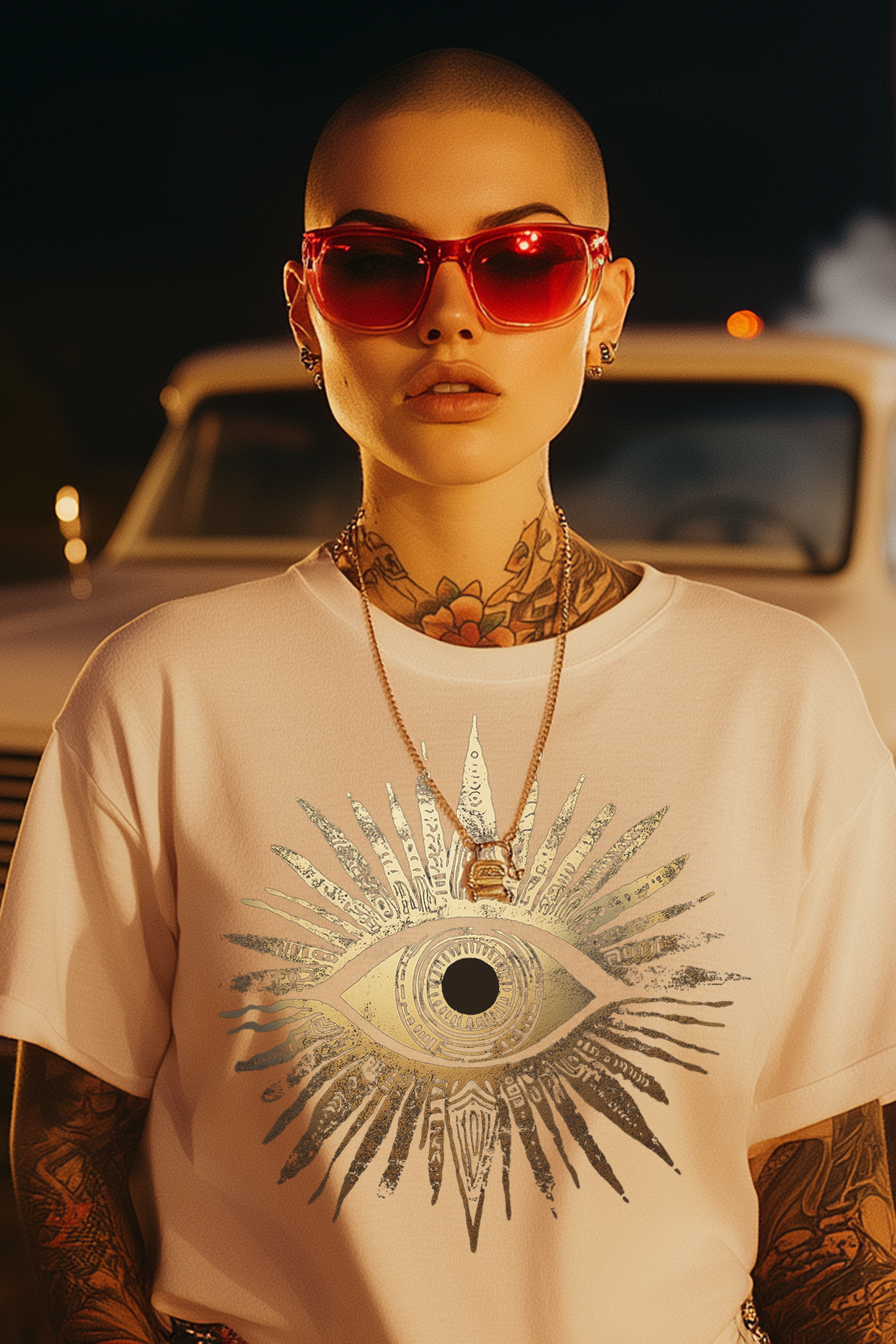 THE EYE OF JADA - Womens White Tee