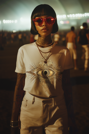 THE EYE OF RIA - Womens White Tee