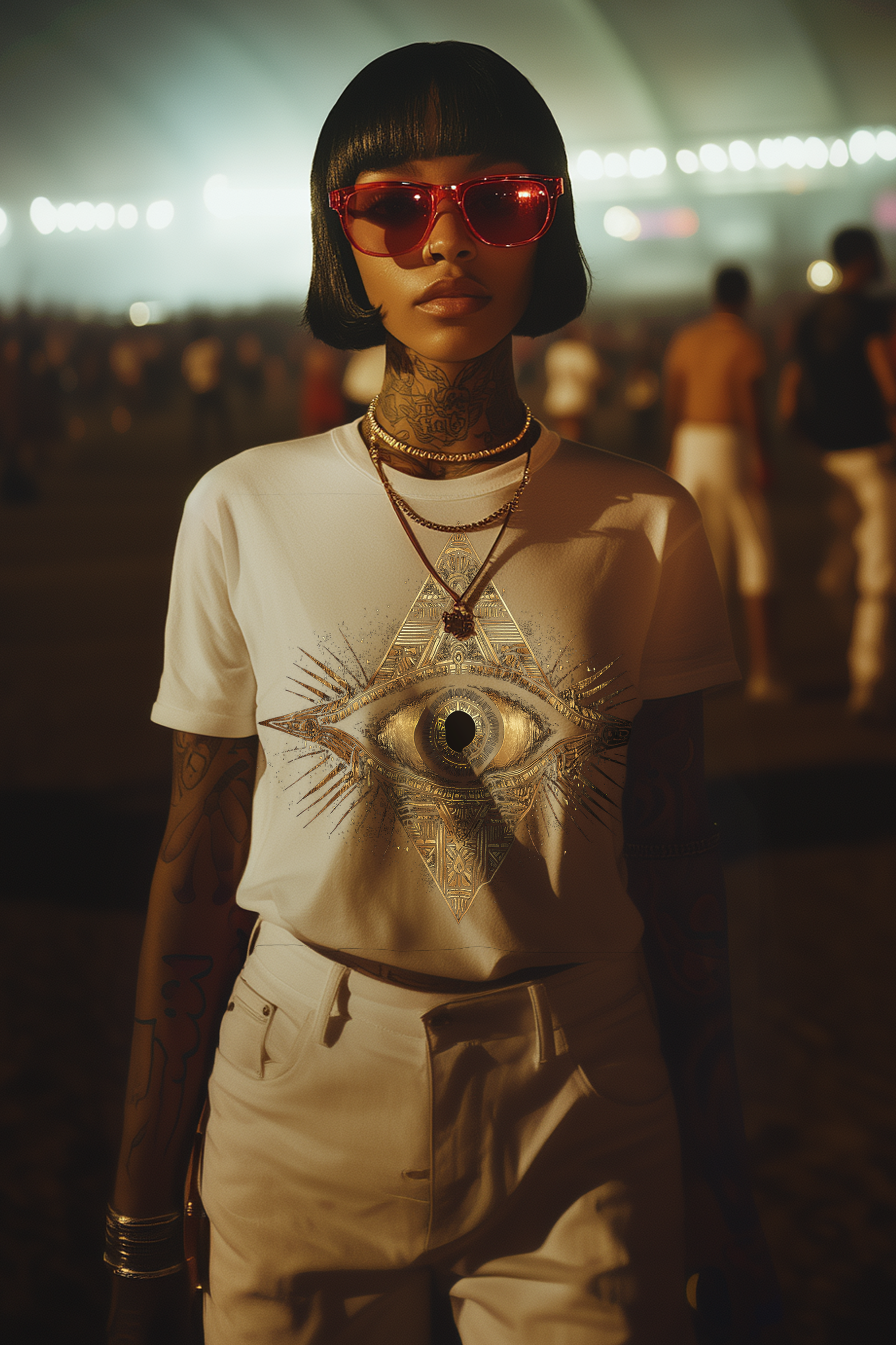 THE EYE OF RIA - Womens White Tee