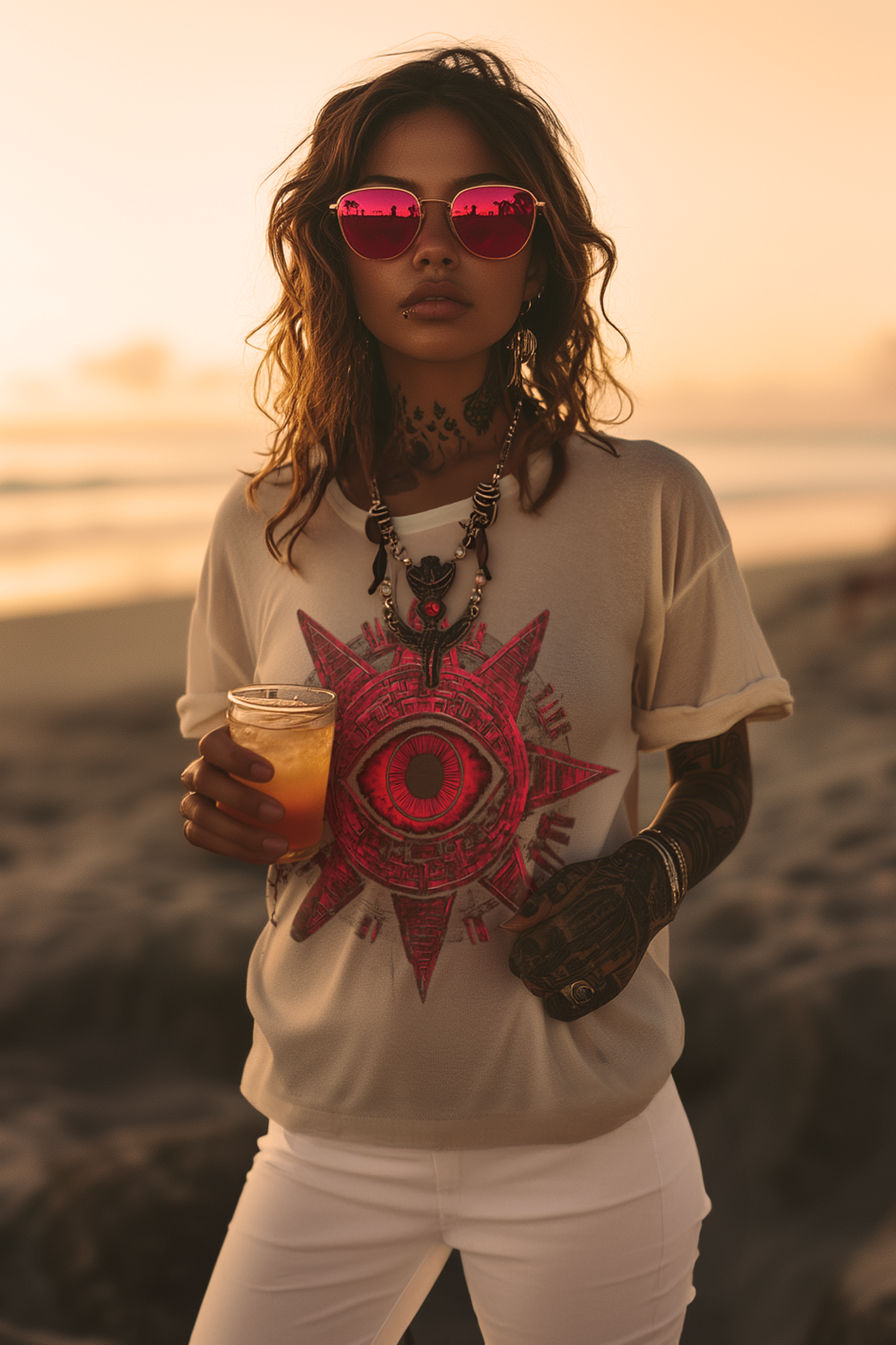 THE EYE OF ARIA - Womens White Tee