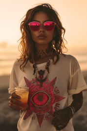 THE EYE OF ARIA - Womens White Tee