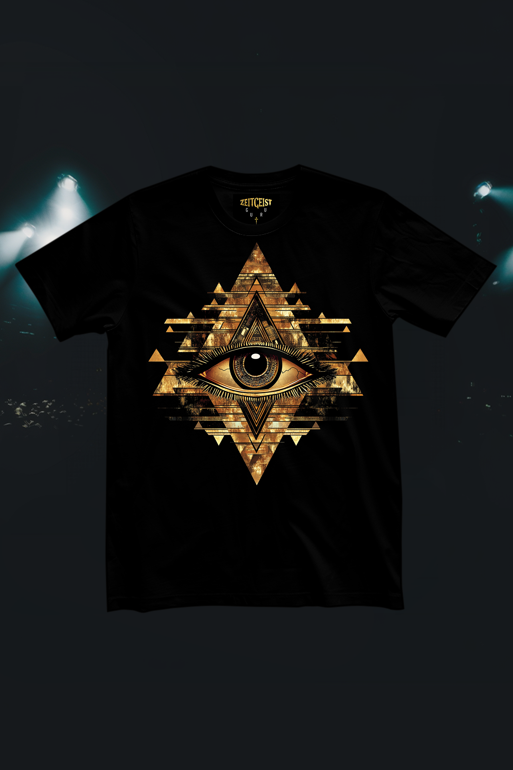 THE EYE OF TYRON - Mens Black Tee XXL White