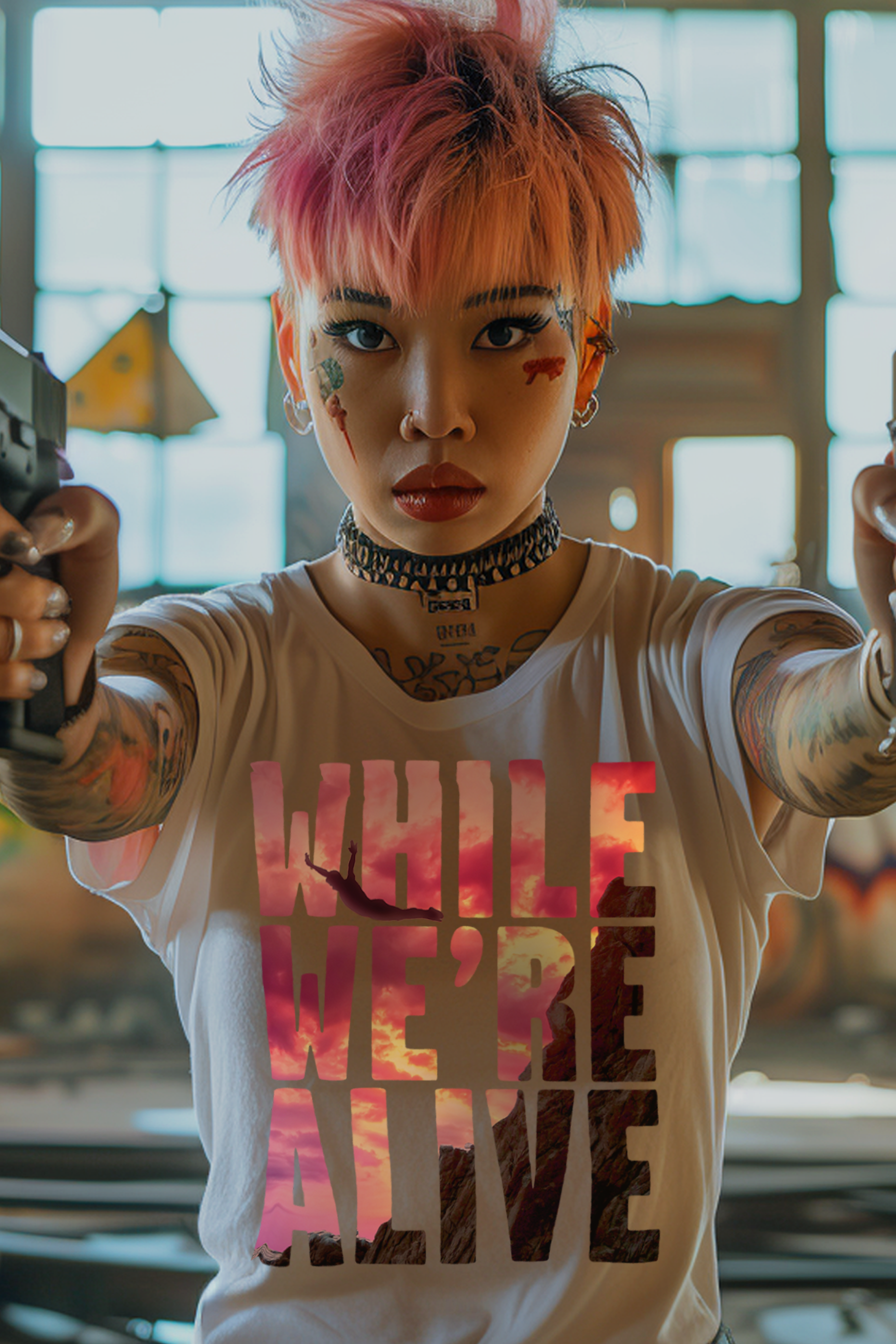 WHILE WE'RE ALIVE - Womens White Tee