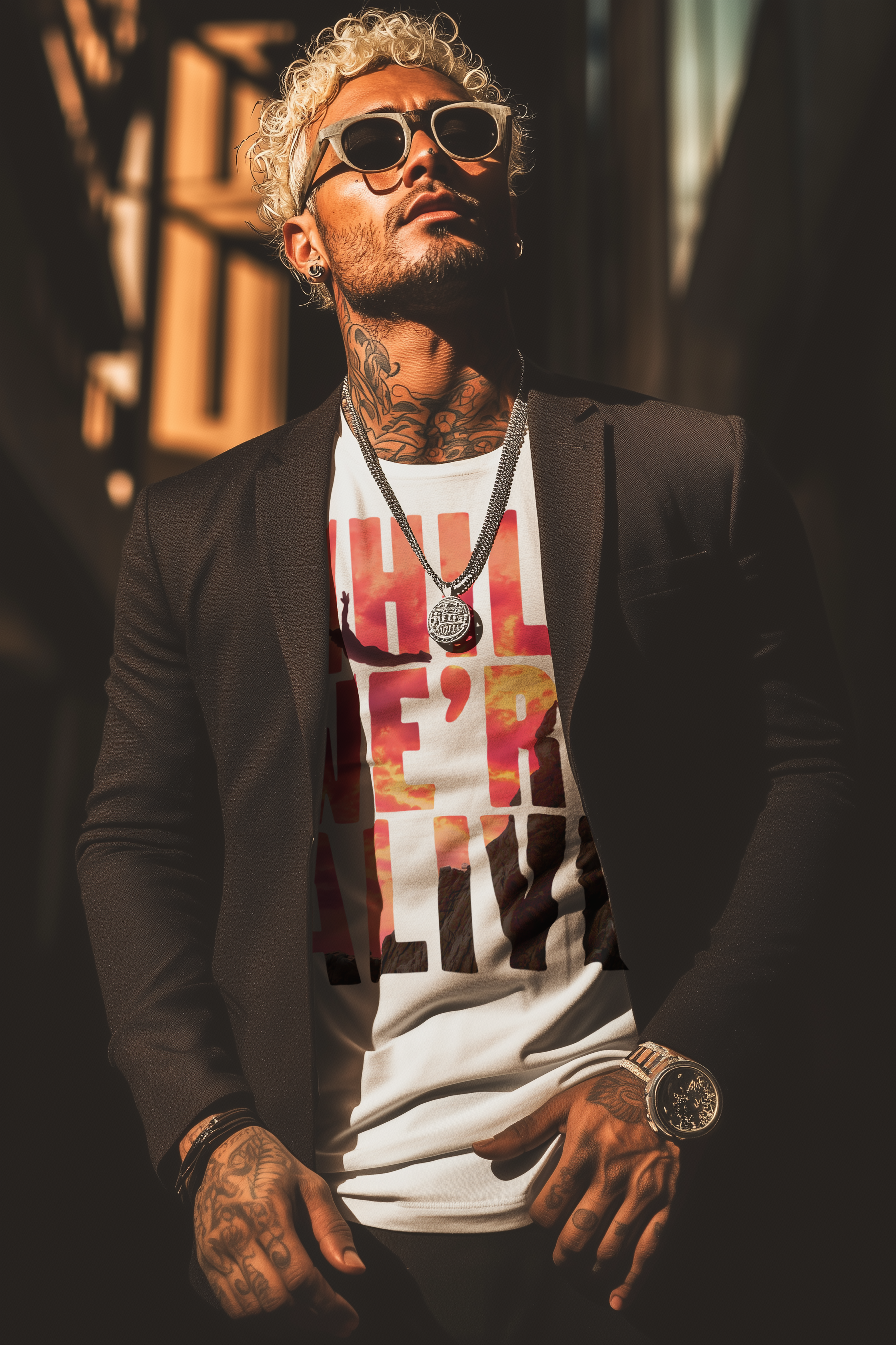 WHILE WE’RE ALIVE - Mens White Tee
