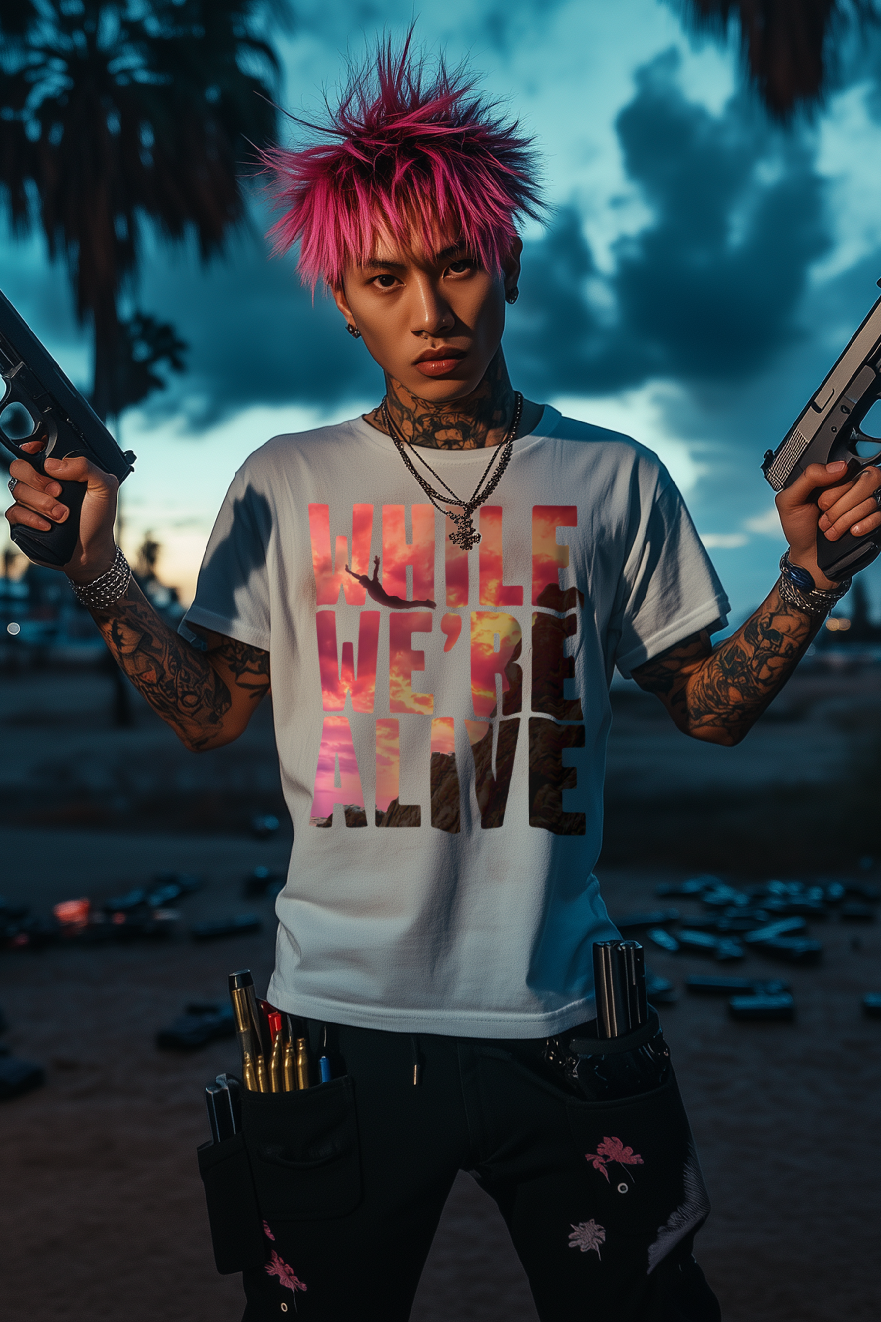 WHILE WE’RE ALIVE - Mens White Tee