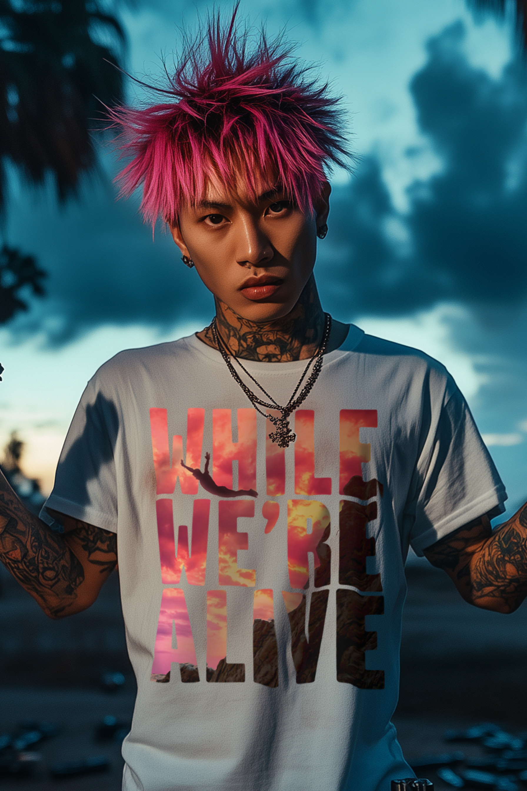 WHILE WE’RE ALIVE - Mens White Tee