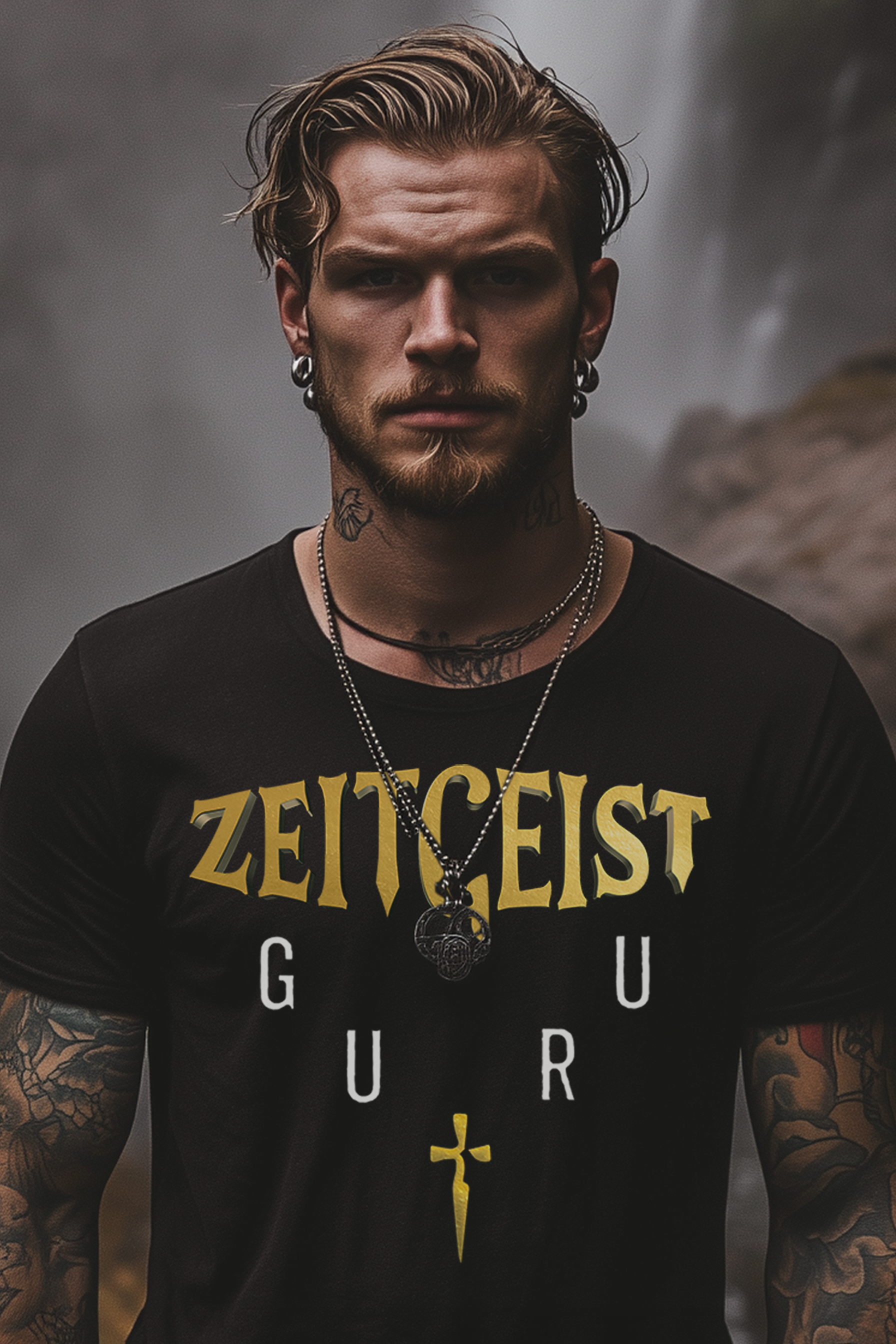 FULL LOGO - Mens Black Tee