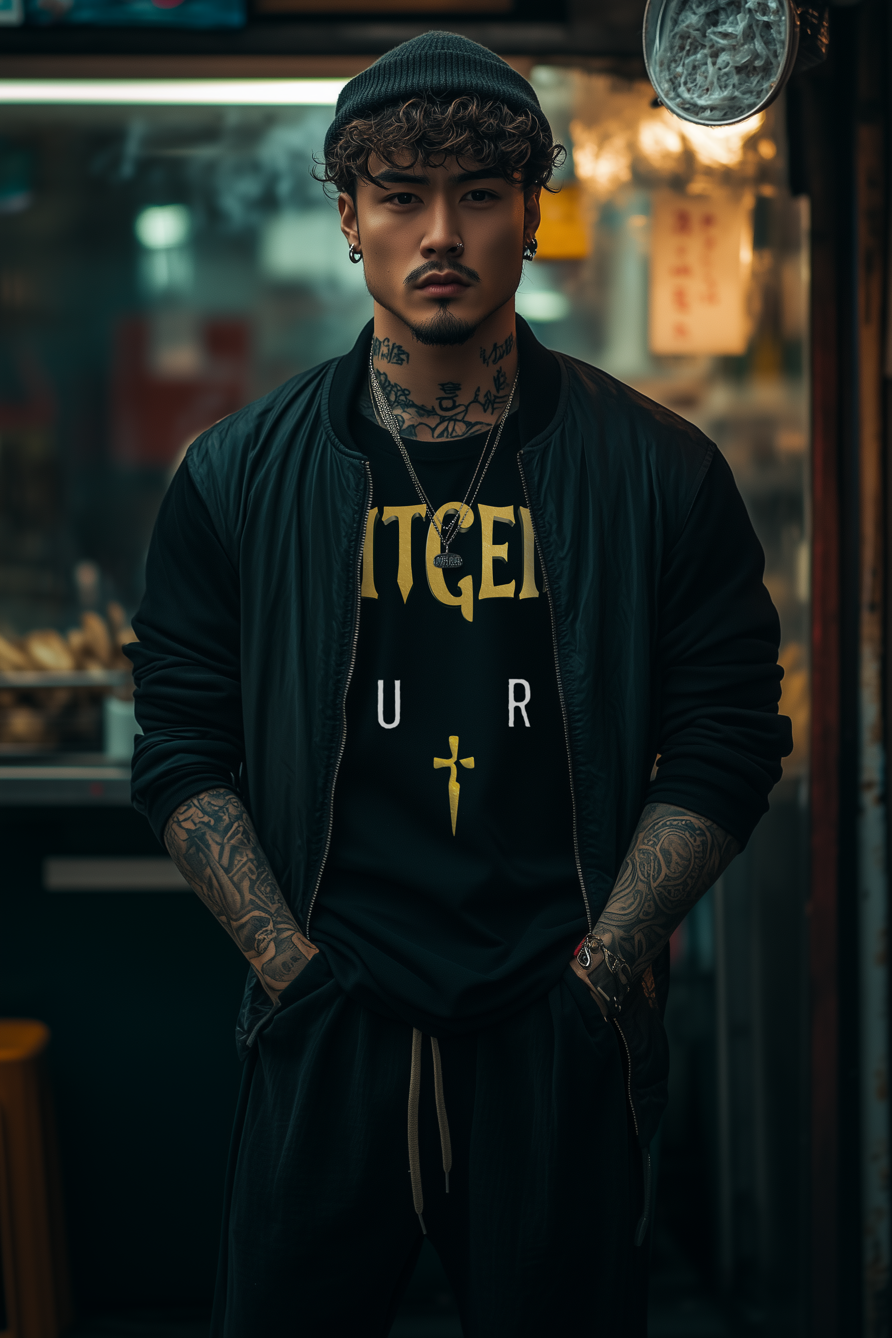 FULL LOGO - Mens Black Tee