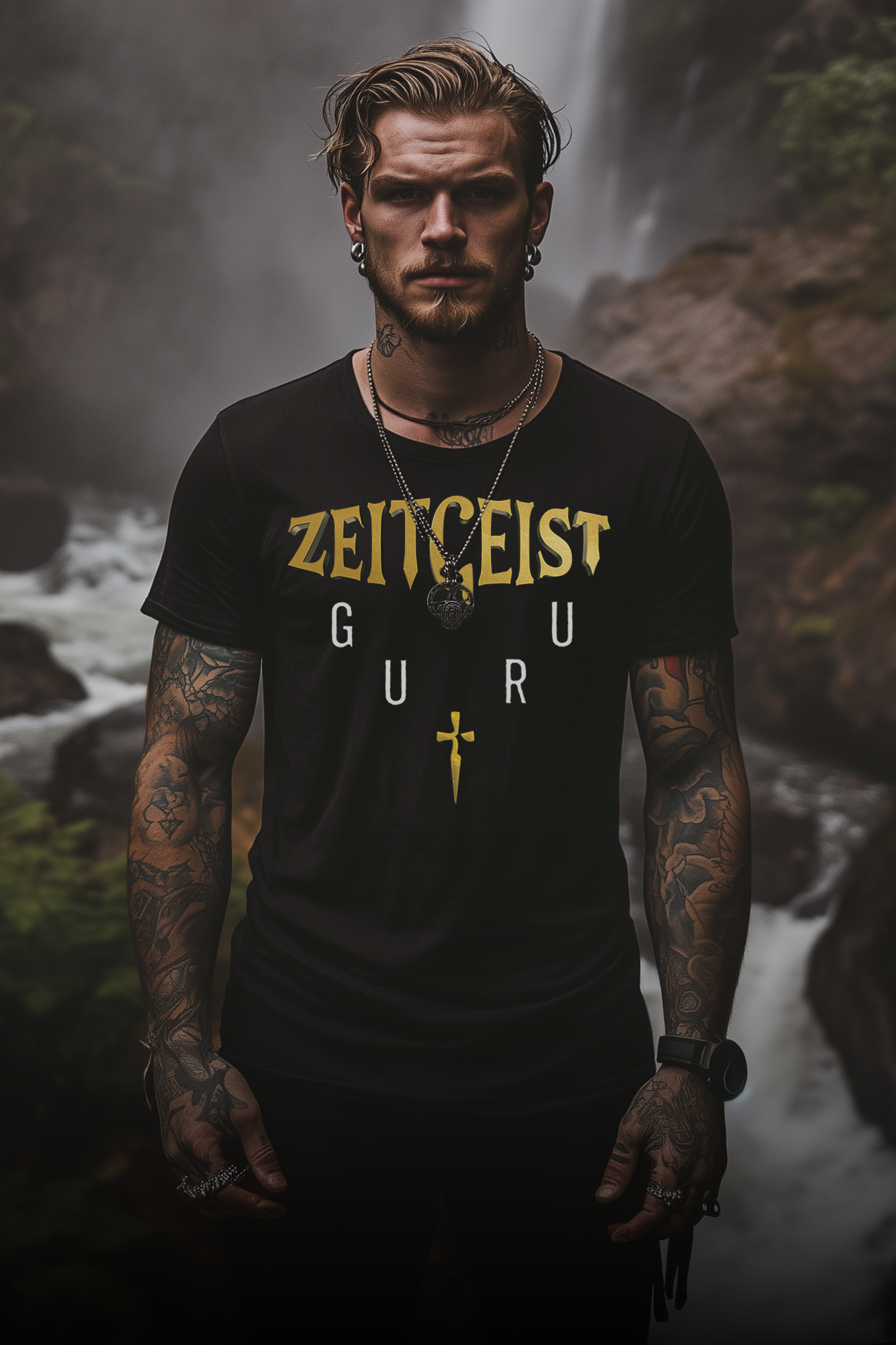 FULL LOGO - Mens Black Tee